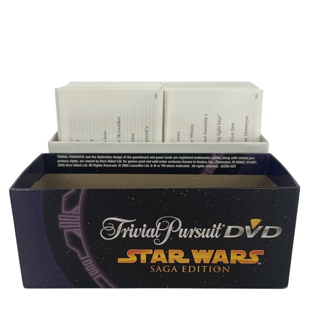 Trivial Pursuit DVD Star Wars Saga Edition‎ question Answer Cards